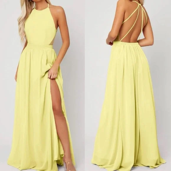 Luxe champagne open back maxi dress - Picture 12 of 16